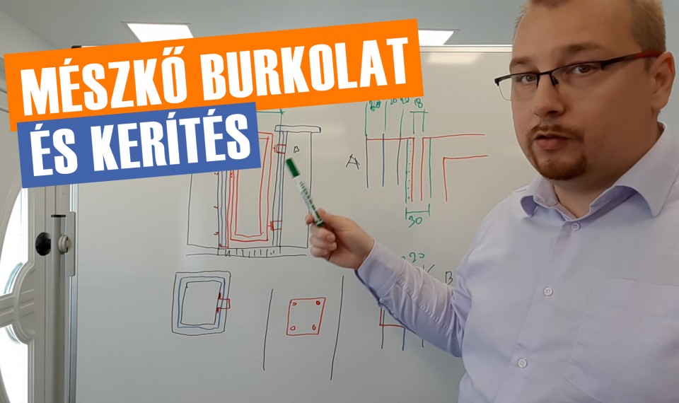 Mészkő burkolat és a kerítés kapcsolata